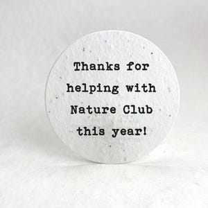 Custom Personalized Large Wildflower Seed Paper Circles | 3.25" Diameter | Add Your Message | Set of 12 | Optional Planting Directions