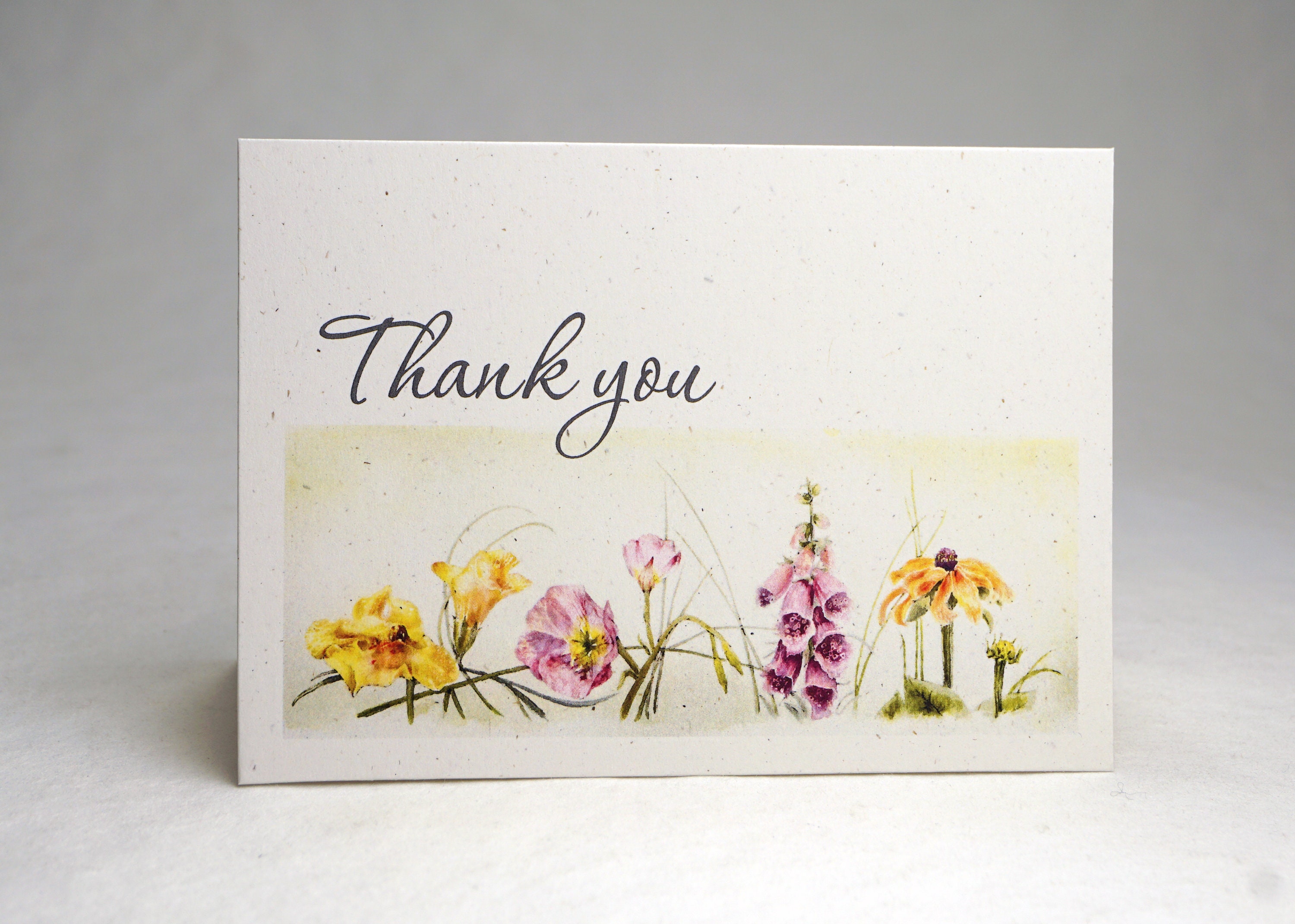 Thank You Cards Watercolor Print 100% Recycled Blank Set of 10 With ...