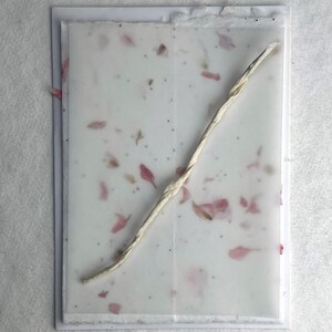 DIY Invitation Kit - Cotton Fiber Earth Friendly Petal embedded Handmade Seed Paper set of 25 6" x 9" Folding 24s