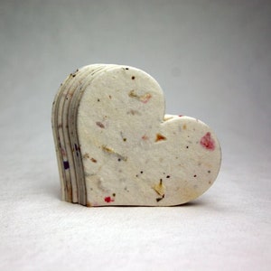 Seed Paper - Set of 12 - Large Hearts Die Cut Shapes for Weddings or ...
