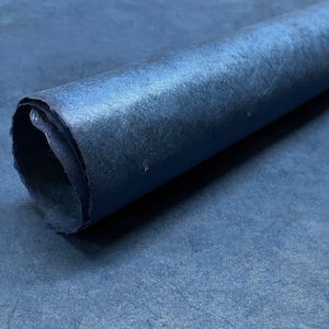 Blueberry Blue - Handmade Wrapping Paper - Lotka Fiber - Set of 3 or 10 Sheets