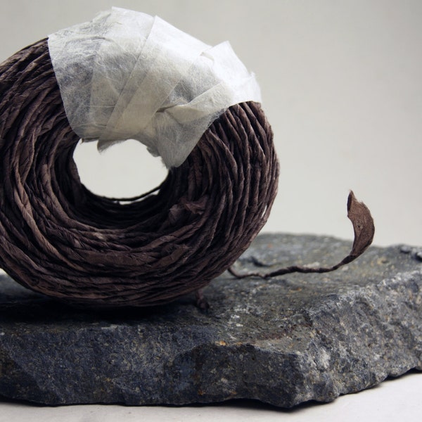 Earth Friendly Paper Twine from Handmade, Hand Dyed Paper - 8 yard lengths of narrow vegetable dyed Eco-Twist sequoia