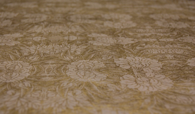 Golden Mum Floral Pattern Lotka Wrapping Paper Holiday Gift Wrap 3 sheets invitation paper