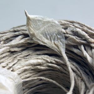 Earth Friendly Paper Twine from Handmade Invitation Paper Tie - 8 yard lengths of narrow White Eco-Twist