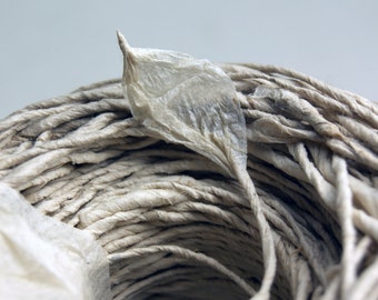 Earth Friendly Paper Twine from Handmade Invitation Paper Tie - 8 yard lengths of narrow White Eco-Twist