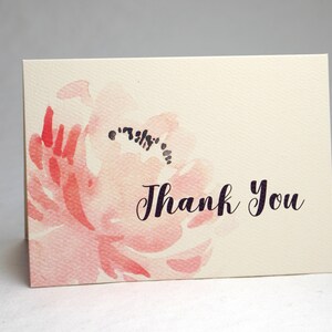 Thank You Cards Watercolor Print 100% Recycled Blank Set of 10 With ...