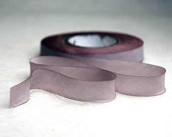 Hand Dyed Silk Ribbon - Blush Blend 520 - 3 yards Bias Cut Length - Four Widths - 1/2", 5/8", 1", 1.5"