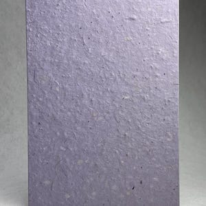 Lavender Recycled 35s Seed Paper Heavy weight (80lb.) 8.5" x 11" handmade card stock lotka fiber