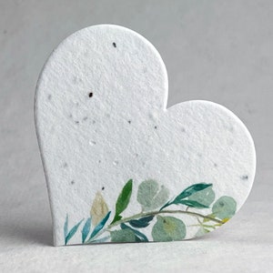Floral Seed Paper Hearts 2.85w x 2.5h Double Sided with planting instructions image 5
