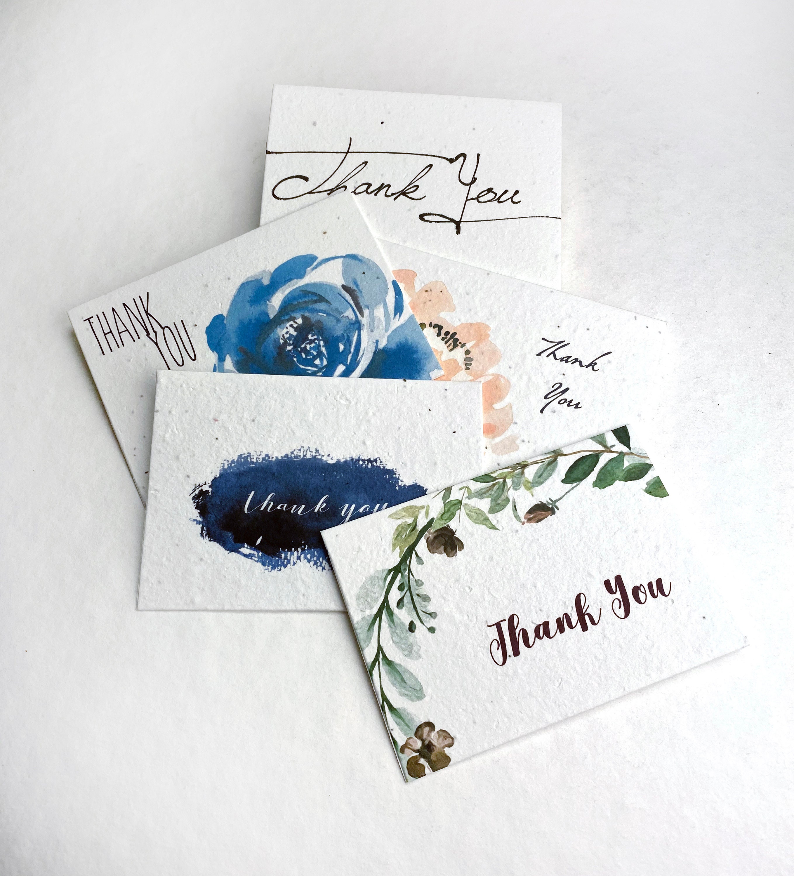 Thank You Cards Mixed Set Wildflower Seed Paper Handmade | Etsy