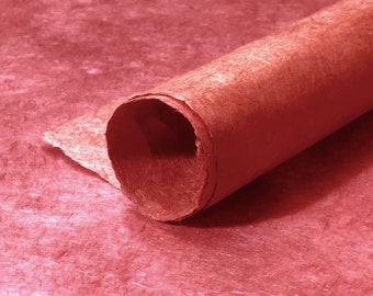 Brick Red handmade Wrapping Paper gift wrap - large sheets - Set of 3 or 10