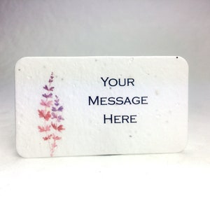 Custom, Personalized Seed Paper Card with Planting Instructions Choose Your Watercolor Art 16 cards 3.5 x 2 inch image 7