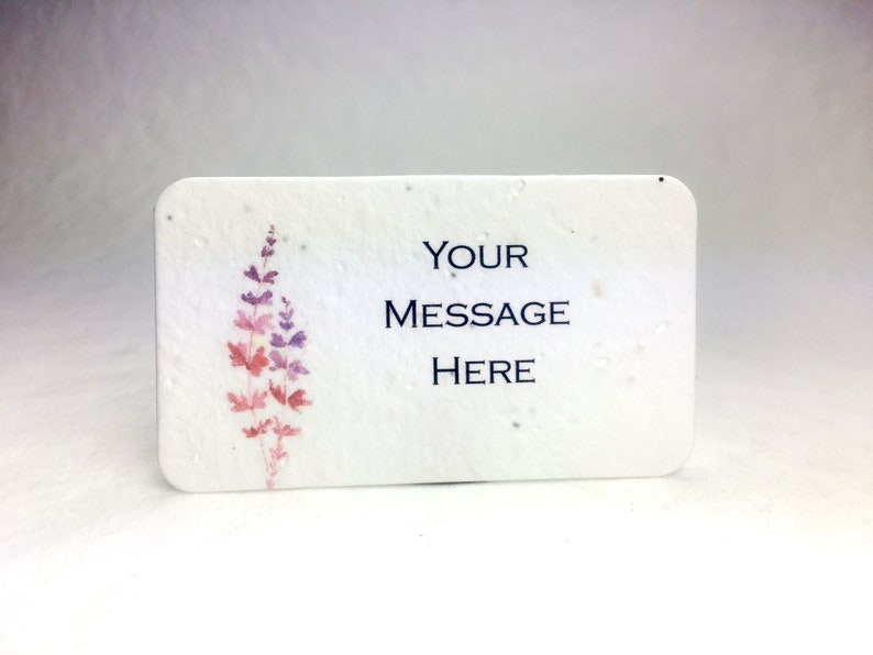 Custom, Personalized Seed Paper Card with Planting Instructions Choose Your Watercolor Art 16 cards 3.5 x 2 inch image 7