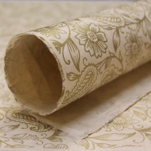 Golden Garden Lotka Wrapping Paper Holiday Gift Wrap 3 or 10 sheets invitation paper