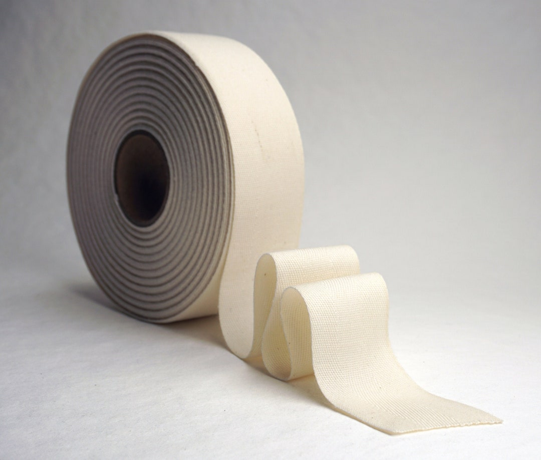 Natural Cotton Twill Tape Ribbon 15mm 5/8 Cream 36 Yard Spool Made in