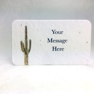 Custom, Personalized Seed Paper Card with Planting Instructions Choose Your Watercolor Art 16 cards 3.5 x 2 inch image 3