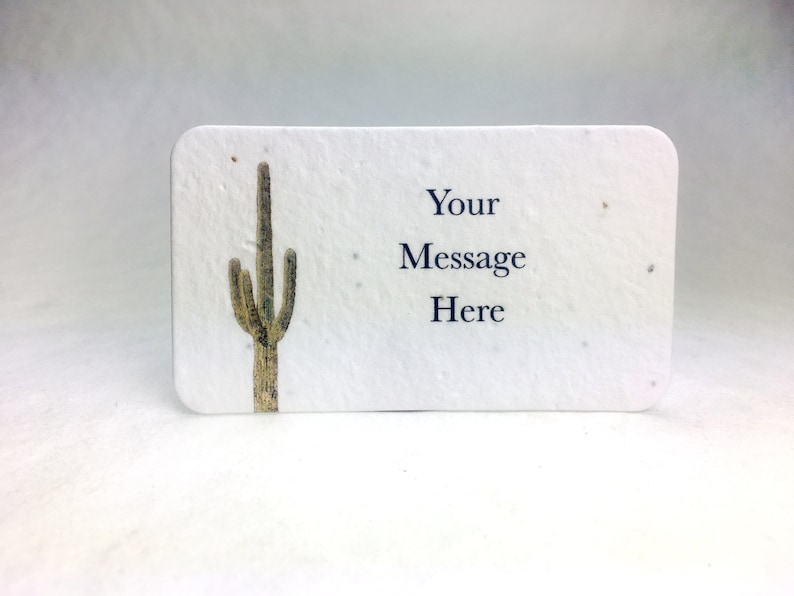 Custom, Personalized Seed Paper Card with Planting Instructions Choose Your Watercolor Art 16 cards 3.5 x 2 inch image 3