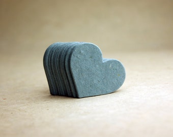 Seed Paper Hearts 1.75" x 1.5" Wildflower set of 50 Blue Lotka Recycled Fibers
