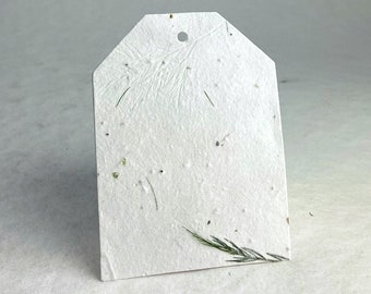 Seed Paper Tags 2.5" wide by 3.375" tall Wildflower handmade paper - pick your style set of 32