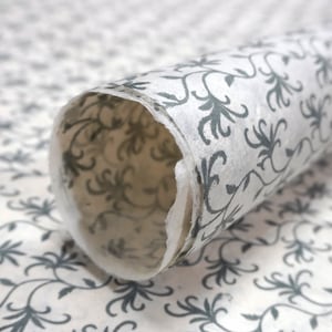 Silver Vine Garden Pattern - Handmade Wrapping Paper - 3 or 10 sheets