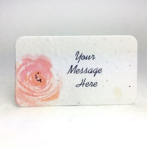 Custom, Personalized Seed Paper Card with Planting Instructions Choose Your Watercolor Art 16 cards 3.5 x 2 inch image 6