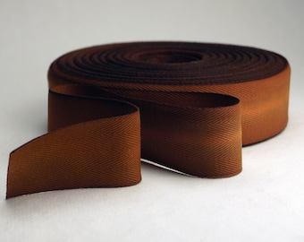 Cotton Twill Tape 2 inches wide 13 yards long Chocolate Brown