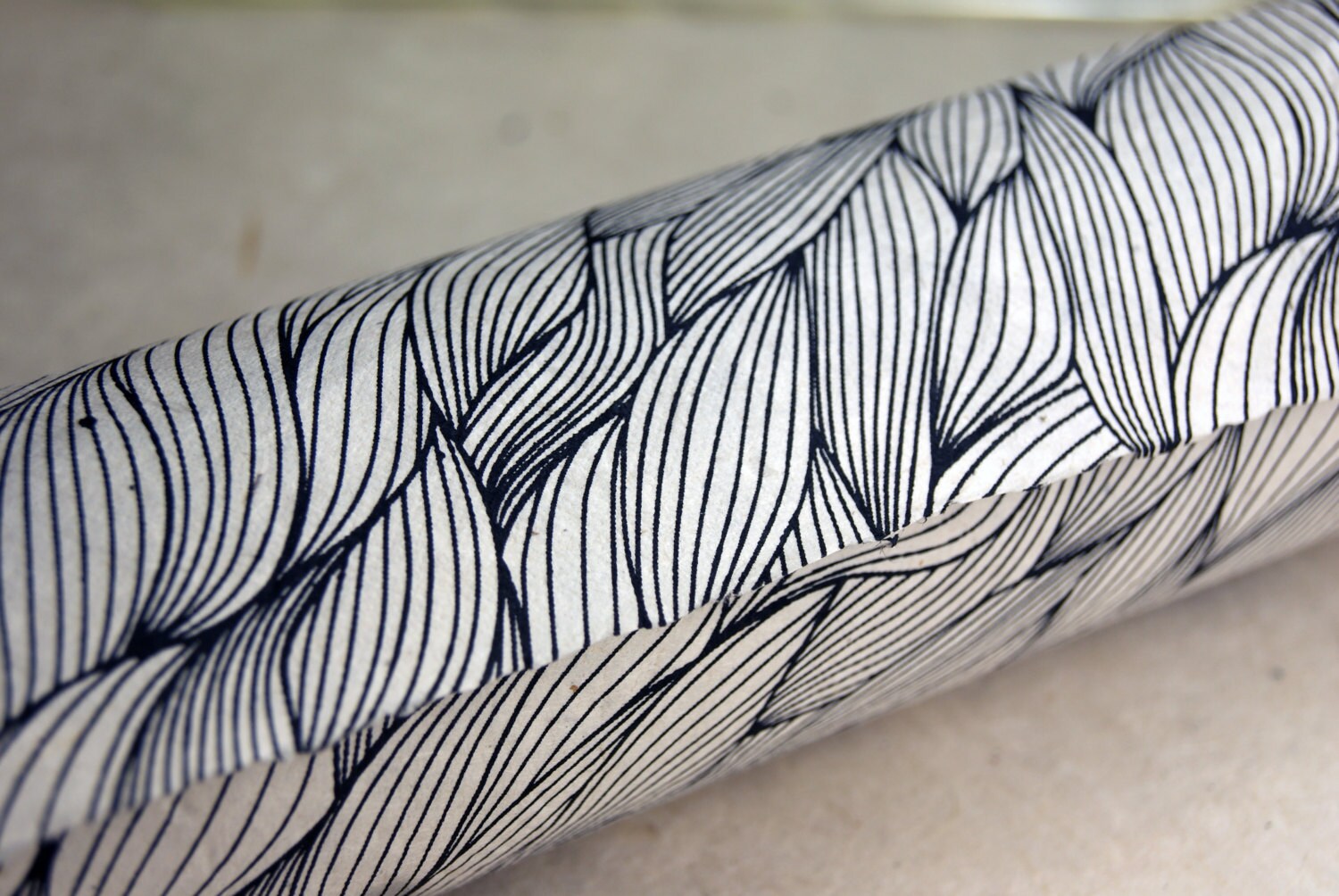 Black Wave Pattern Lotka Wrapping Paper Holiday Gift Wrap 3 Sheets ...