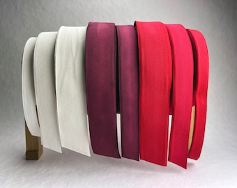 Hand Dyed Natural Cotton Twill Tape Ribbon Red or White three yard cutting Made in the USA