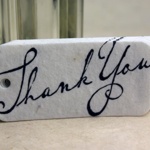 Thank You Gift Tag set of 10 Seed Paper hangtags 3" long by 1.5" wide