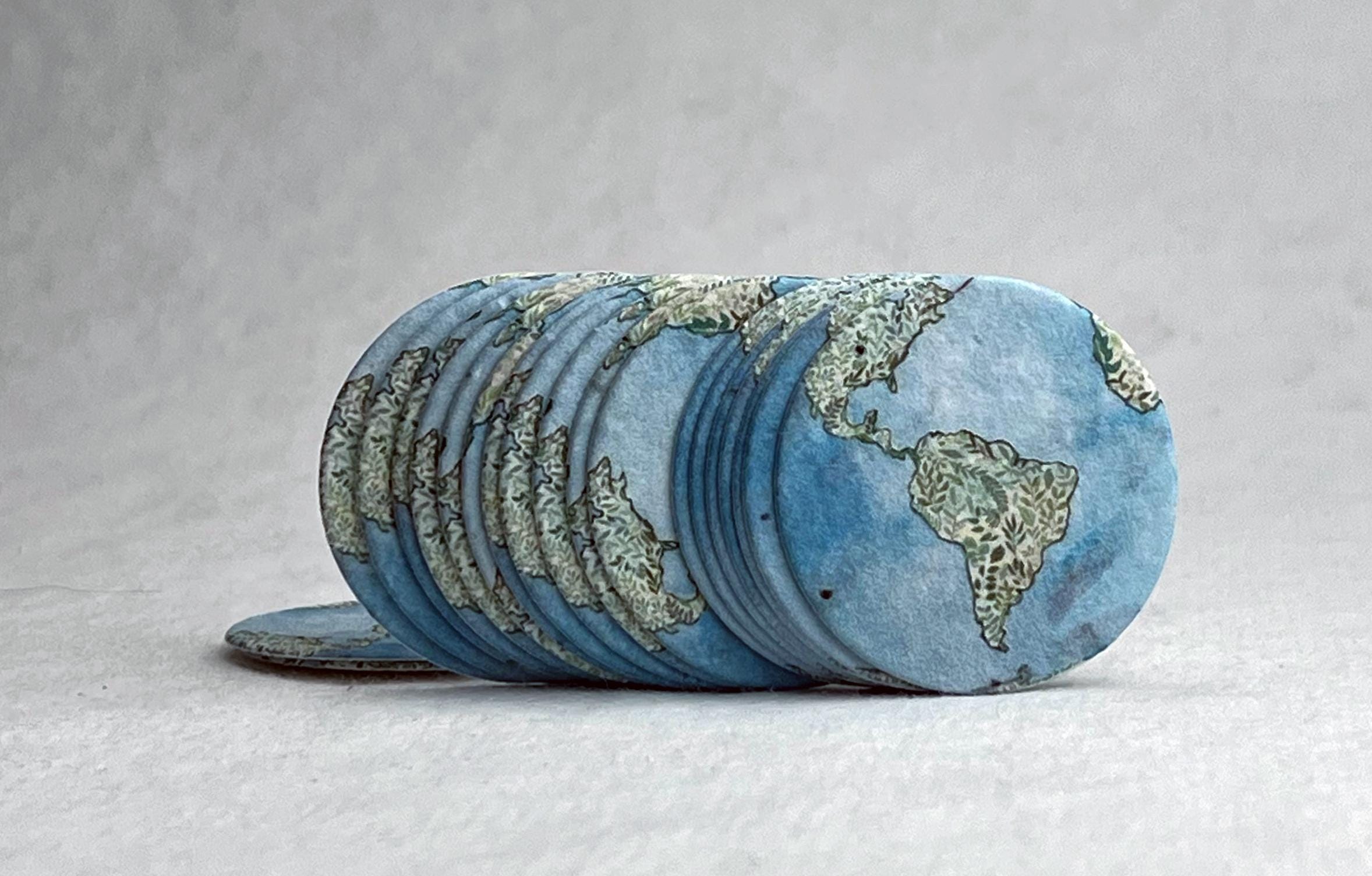 Seed Paper Earth Circles 1.5" in diameter Wildflower Shapes for cards, favors, tags or events Set of 20 or 100