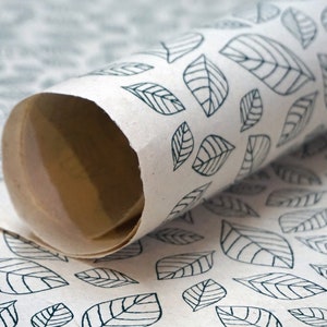 Of The Earth Seed Paper | 20x30 Handmade Sheet | Gift Wrapping Paper | Green Skeleton Leaf | Set of 3, 10, or 20