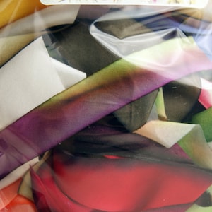 Grab Bag Hand Dyed Silk Ribbon Sample Remnant one ounce pack