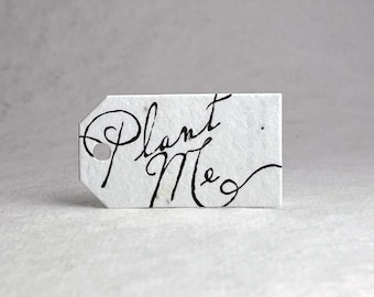Bulk Pack Tiny Seed Paper Tags 1.25" wide by 2.25" tall Wildflower Plant Me Cotton Set of 100