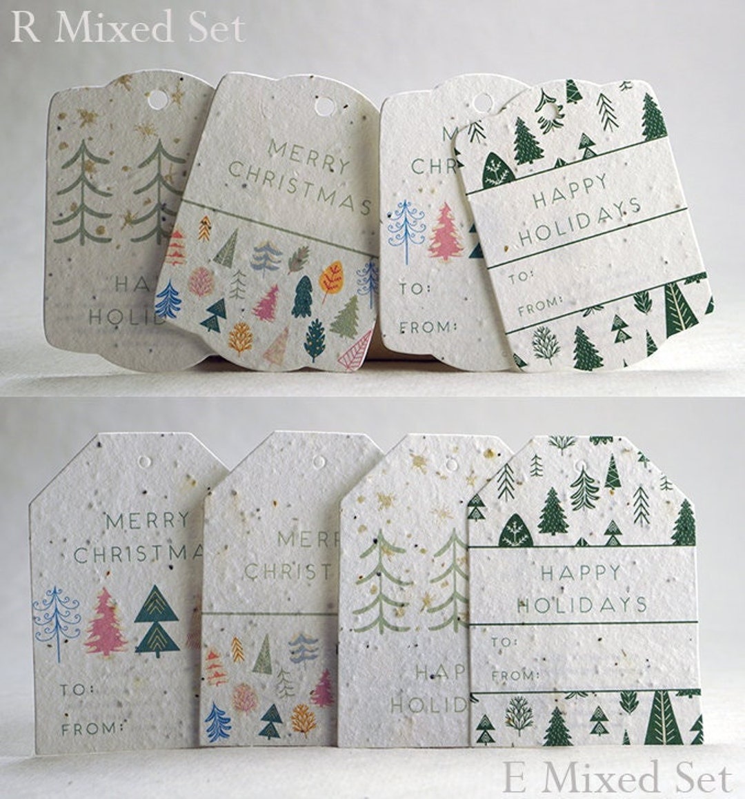 Cute Tree Art | Wildflower Seed Paper Tags | 3.25