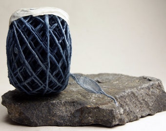 Earth Friendly Paper Twine from Handmade Invitation Paper Tie - 54.7 yard spool of narrow Blue Eco-Twist