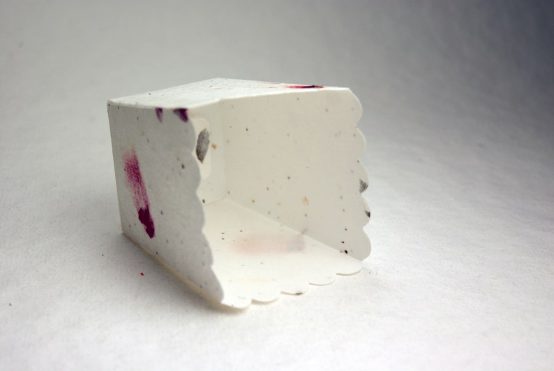 Petal Paper Favor Box made from Seed Paper 3 x 2.5" Popcorn Tub - Pick your Paper image 5