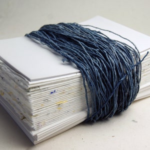 DIY Invitation Kit - Cotton Fiber Earth Friendly Petal embedded Handmade Seed Paper set of 25 6" x 9" Folding