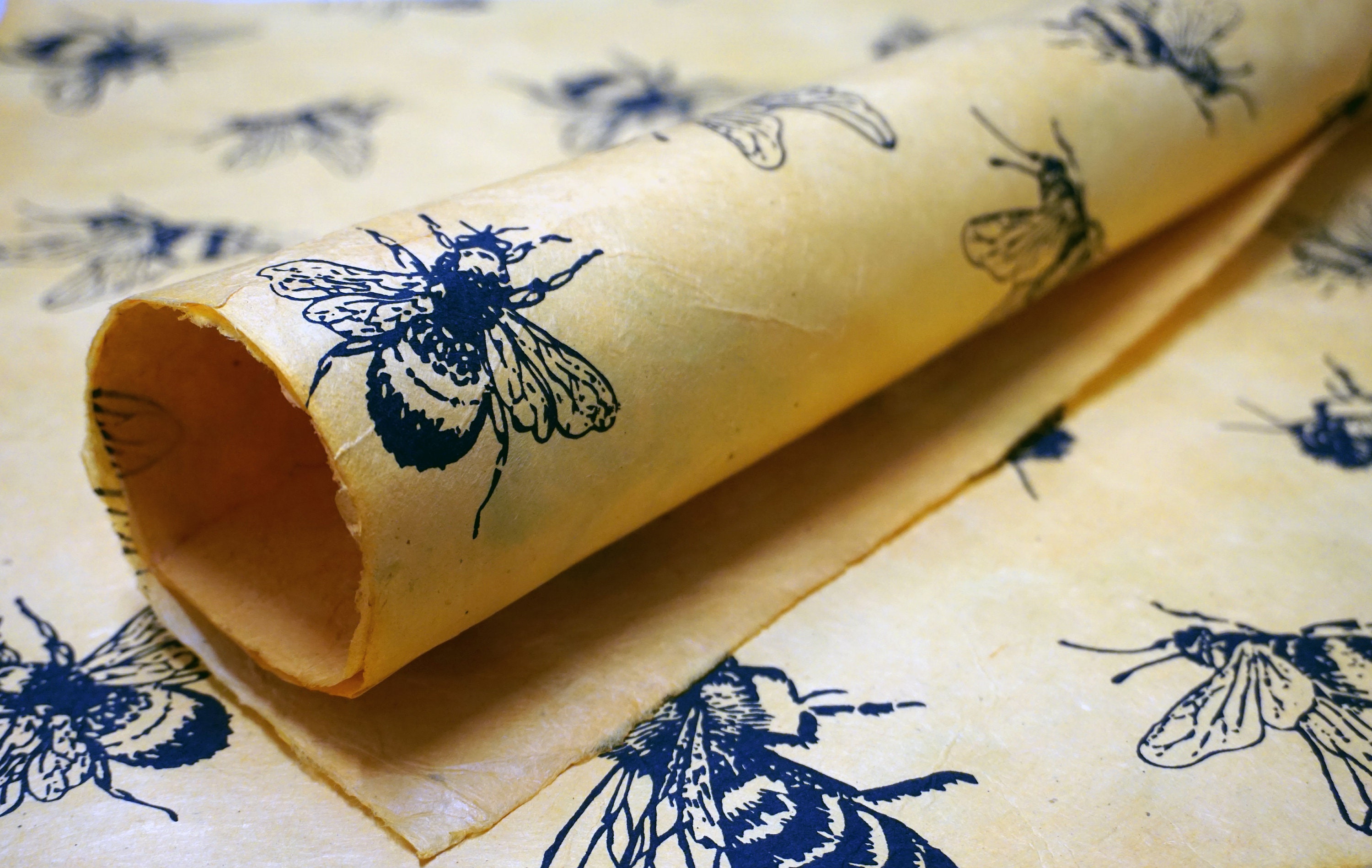 Honey Bee Wrapping Paper – And so to Shop