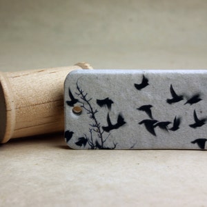 Birds Take Flight Gift Tag set of 10 Seed Paper hangtags 1.5" x 3"