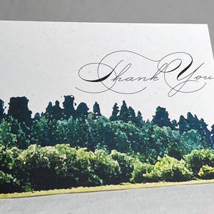 Thank You Cards 100% Recycled Blank set of 10 with Envelopes Smooth Finish