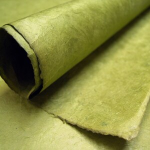 Seattle Greens set of three handmade Wrapping Paper gift wrap Grass/Sage/Cactus Lotka fiber image 5