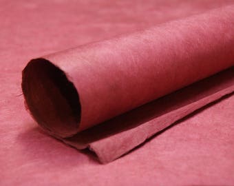 Cranberry Red handmade Wrapping Paper gift wrap set of three or ten large sheets