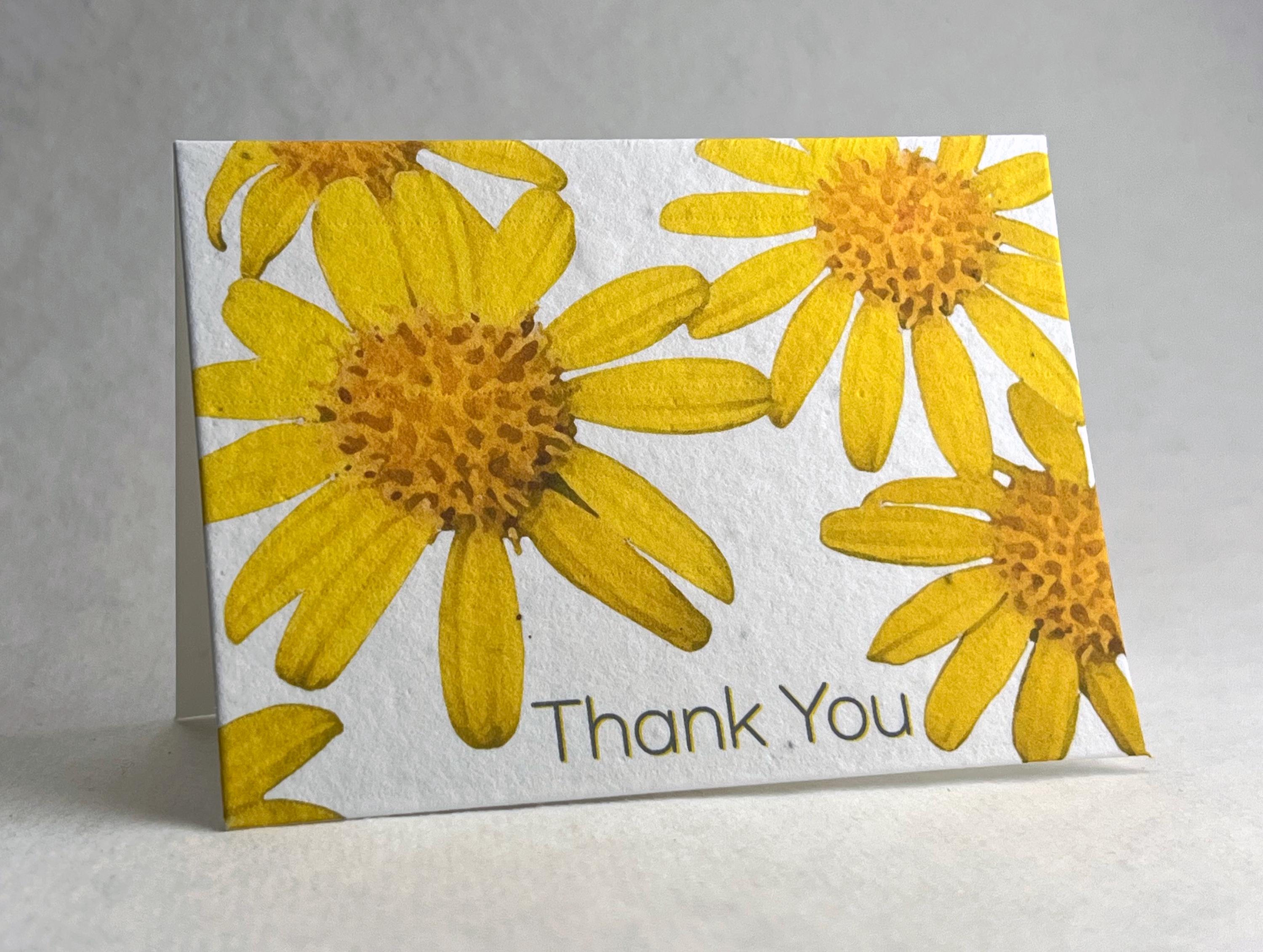Botanical Thank You Cards - Mixed Set | Wildflower Seed Paper Handmade ...