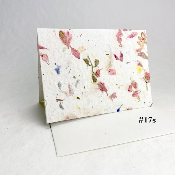 Wildflower Seed Paper Cards | Blank Inside | with Recycled Envelopes and Planting Guides | Pick Your Paper