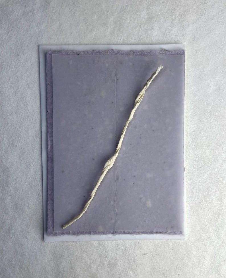 DIY Invitation Kit - Cotton Fiber Earth Friendly Petal embedded Handmade Seed Paper set of 25 6" x 9" Folding 15s Lavender