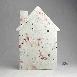 Seed Paper House Shape Cards | 4.75" x 6.75" | Wildflower Seed Handmade Paper | With Envelopes and Guides | Choose Your Paper
