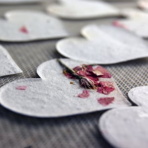 Seed Paper Hearts 1.75" x 1.5" - Wildflower Pink Petal Shapes for Weddings or Events #24s - Set of 50, 100, or 400