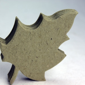 Green Leaf Seed Paper Shape 3" x 2" Wildflower Lotka Recycled Fibers 14s for Weddings or Events set of 24