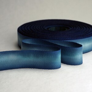 Full 36 Yard Spool - Hand Dyed Cotton Ribbon 24mm - 1&quot; -  Choice of Color - Made in the USA