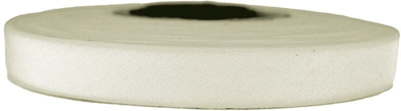 Bias Cut Silk Ribbon 1/2" Blank (undyed) White 38 yard spool half inch, 12 mm wide bild 1